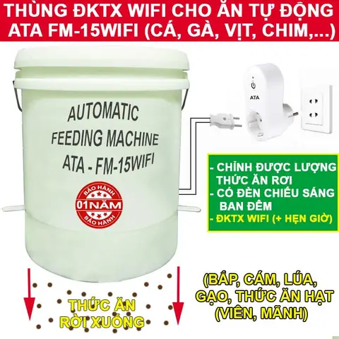 Máy Cho Tôm Cá Ăn Điều Khiển Từ Xa