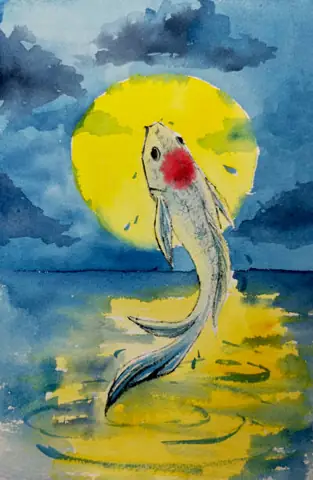 Cá Koi Nhảy Lên Mặt Nước