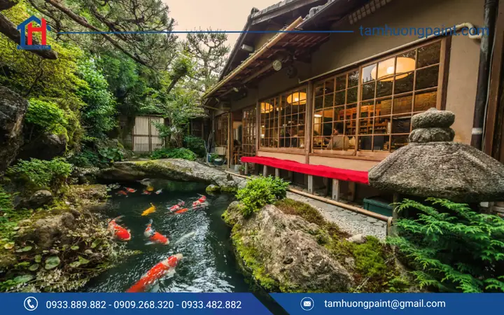 Hồ Cá Koi Nên Sơn Màu Gì