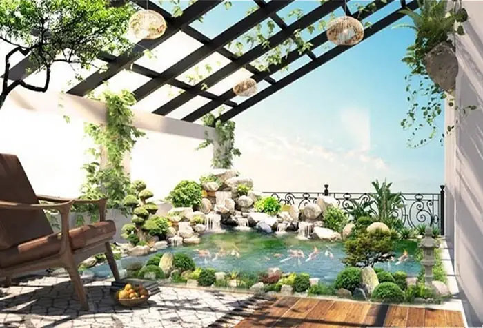 Làm Hồ Cá Trên Sân Thượng