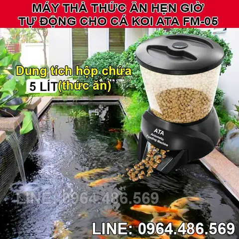 Máy Cho Cá Koi Ăn