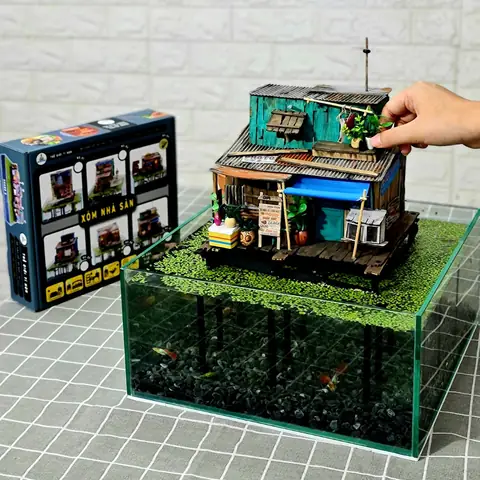 Mô Hình Nhà Trang Trí Hồ Cá