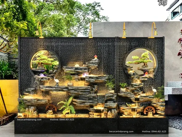 Non Bộ Trong Bể Cá